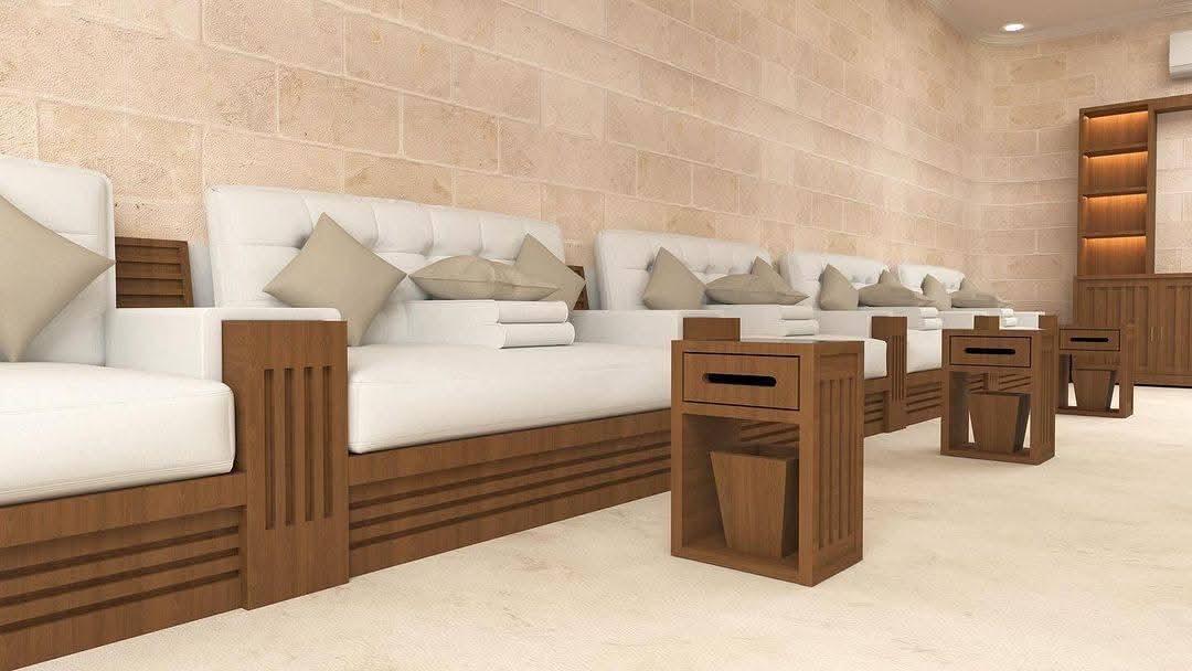 Custom Curtains and Sofa Qatar Arabic majlis interior design